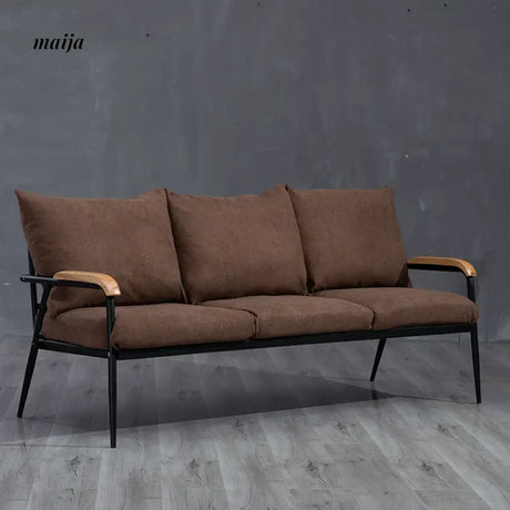 ANJI CHENJI Scandinavian Natural Wood Double Sofa from ANJI CHENJI