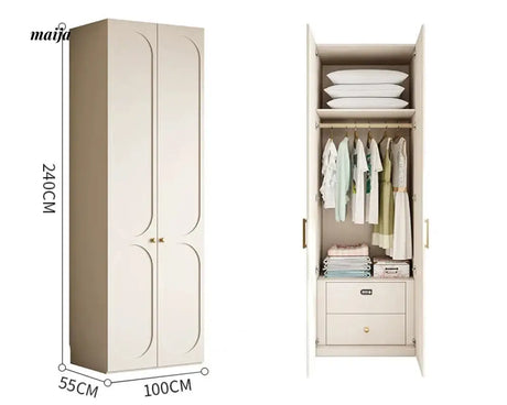 MEIHOUSE French Pine Board Wardrobe Bedroom Finished Large Cabinet from MEIHOUSE