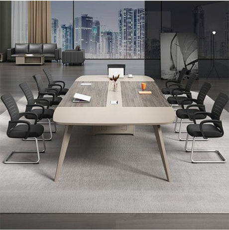 MUTINI Oliver Simple Modern Curved Conference Table Set from MUTINI