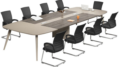 MUTINI Oliver Simple Modern Curved Conference Table Set from MUTINI