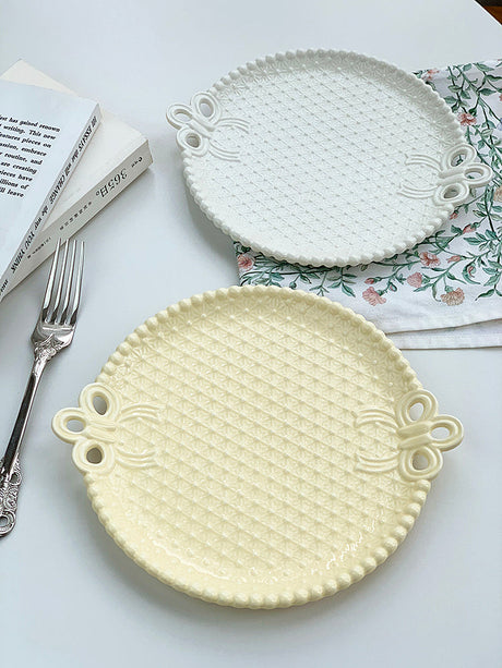 YASUKI Felix Organic Ceramic Beaded Plate from YASUKI