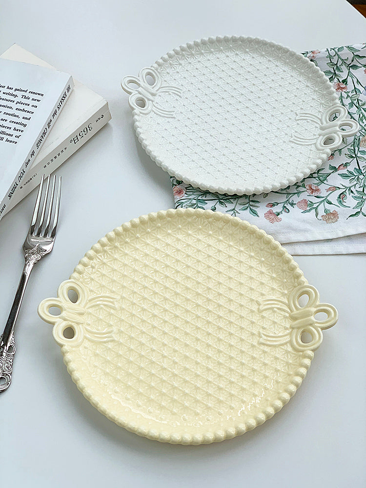 YASUKI Felix Organic Ceramic Beaded Plate from YASUKI