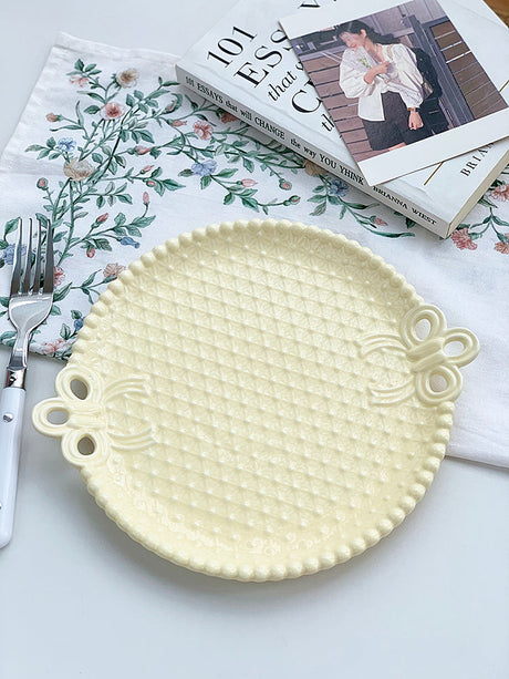 YASUKI Felix Organic Ceramic Beaded Plate from YASUKI