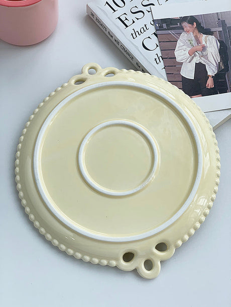 YASUKI Felix Organic Ceramic Beaded Plate from YASUKI