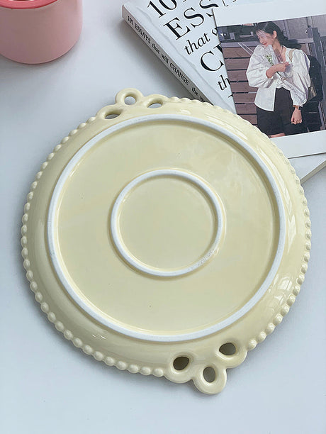YASUKI Felix Organic Ceramic Beaded Plate from YASUKI