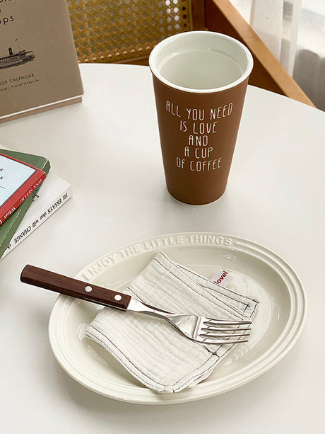 YASUKI Akira Elegant Matte Ceramic Coffee Grip Cup from YASUKI