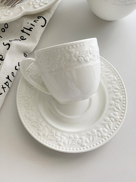 YASUKI Marcellus Elegant Floral Design Ceramic Milk Pot from YASUKI