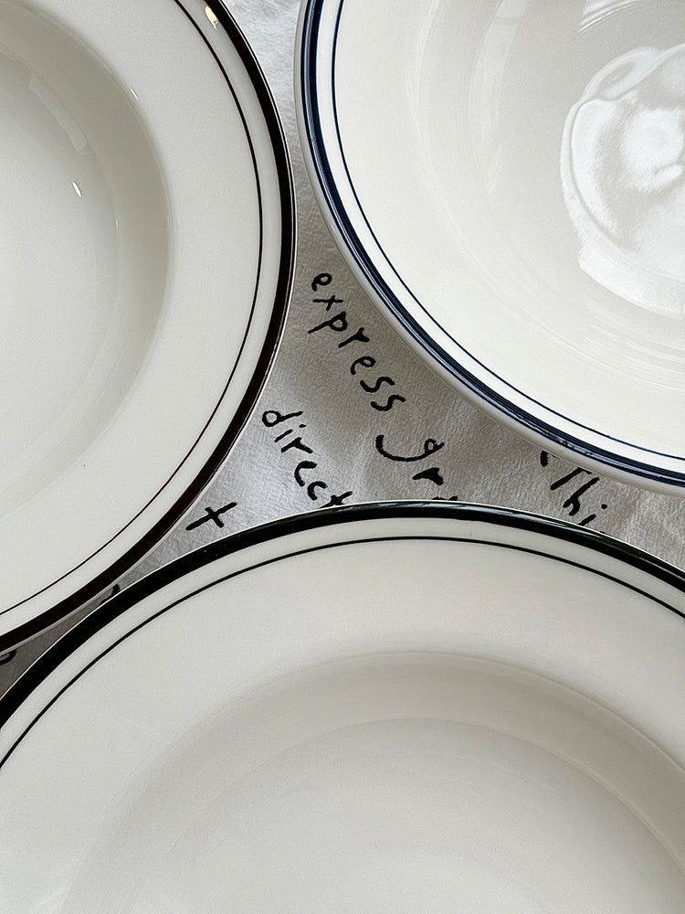 YASUKI Chenhao Minimalist INS Texture White Ceramic Bowl from YASUKI