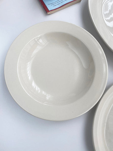 YASUKI Chenhao Minimalist INS Texture White Ceramic Bowl from YASUKI