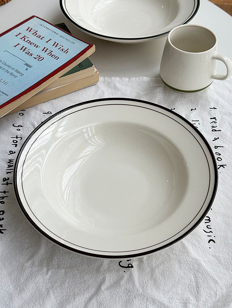 YASUKI Chenhao Minimalist INS Texture White Ceramic Bowl from YASUKI