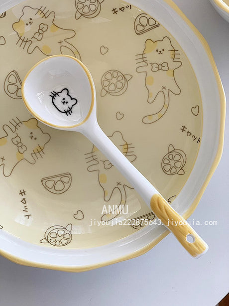 YASUKI Olwen Charming Cute Ceramics Plate from YASUKI