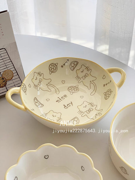 YASUKI Olwen Charming Cute Ceramics Plate from YASUKI