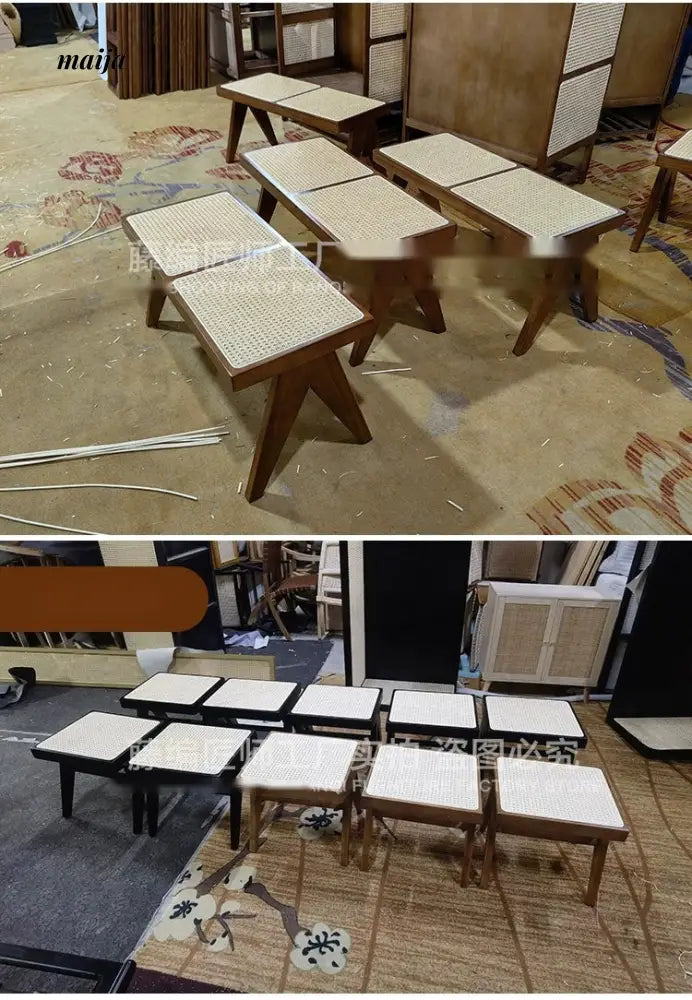 RATTAN CRAFTSMAN Rattan Shoe Stool Bench from RATTAN CRAFTSMAN