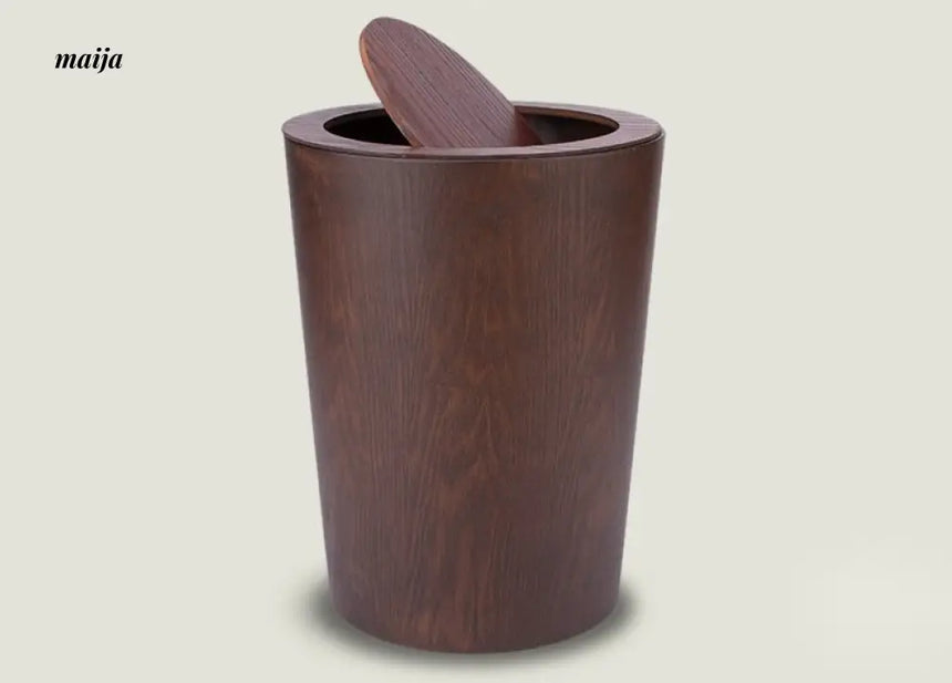 MUSN Desktop Wooden Trash Bin from MUSN