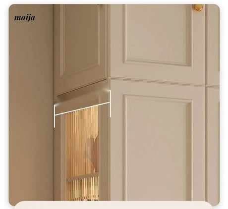 MEIHOUSE French Cream Wardrobe Bedroom Economical Flat Door Storage from MEIHOUSE