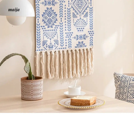 MAN YUE HOME Retro Woven Tapestry for Bedroom Canvas Decor from MAN YUE HOME