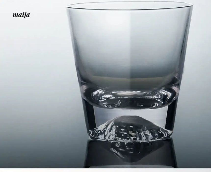 JOTO Fuji Mountain Glass Cup Handmade Snow Mountain Whiskey Cup from JOTO