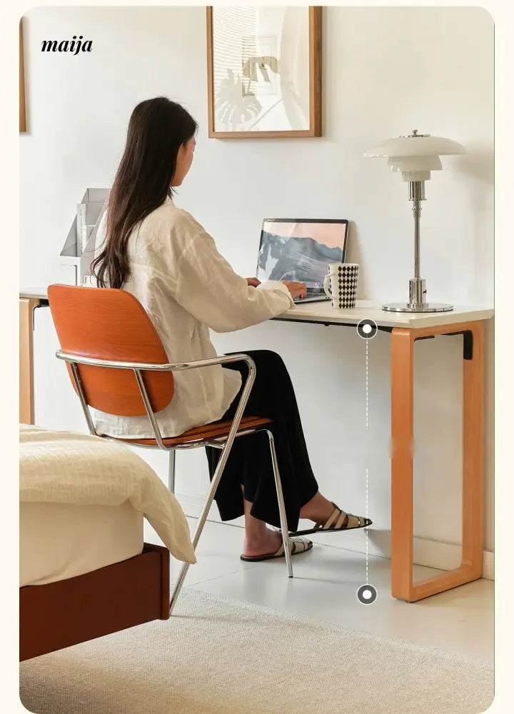 PUMPKIN BOX Nordic Solid Wood Double Desk from PUMPKIN BOX