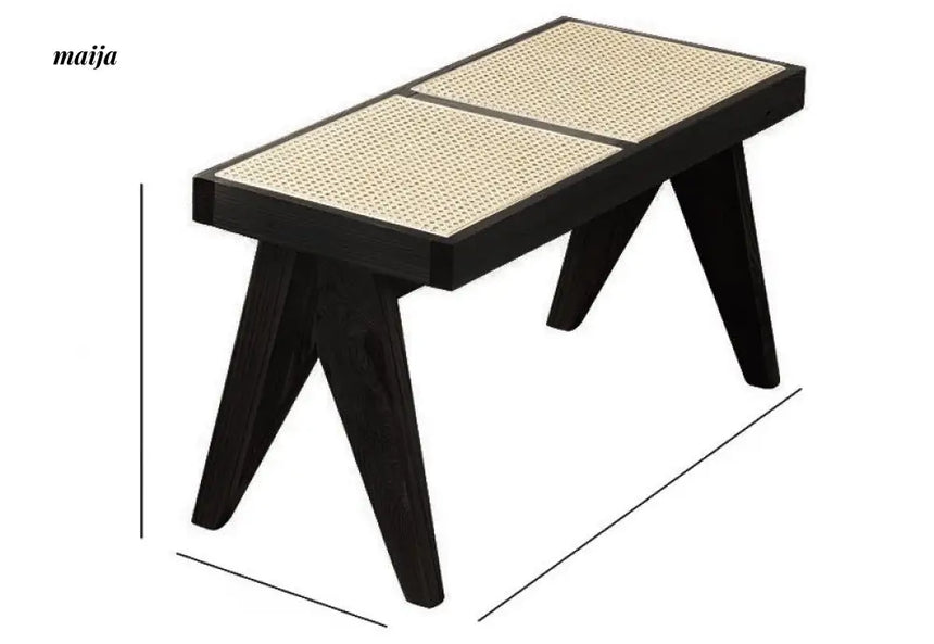 RATTAN CRAFTSMAN Wooden Shoe Bench from Lynn's Lamp