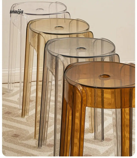 LOWERLEFT Transparent Low Plastic Stool from Lower Left