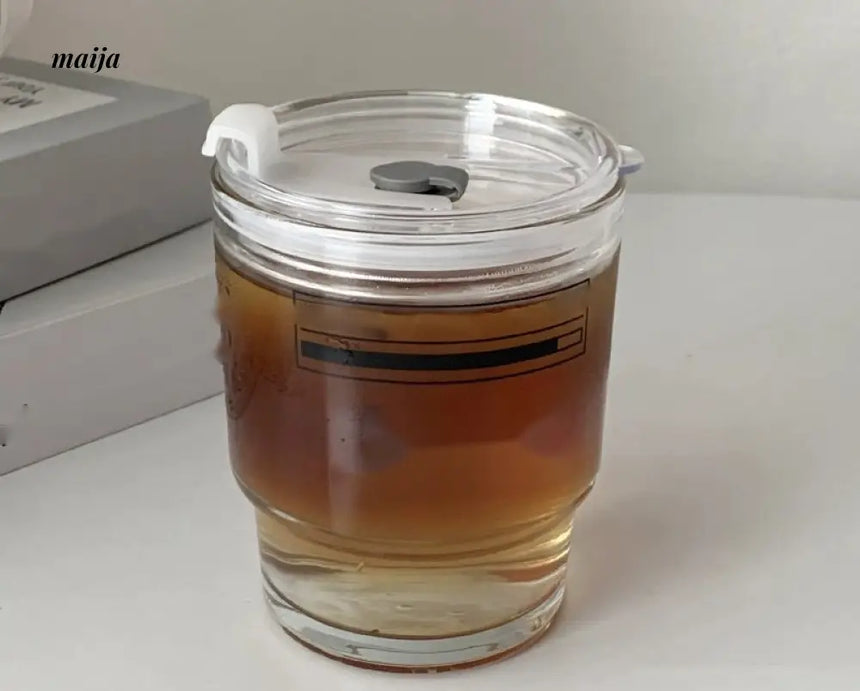 BANKE Summer Portable Glass Latte Coffee Cup from BANKE