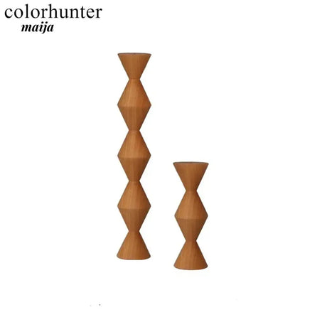 COLOURHUNTER Glossy Black Scandinavian Silver Retro Candle Holder from maija