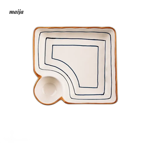 MOSE Dumpling Plate with Vinegar Dish from MOSE