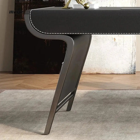 Brentwood Saddle Leather Office Desk from AI