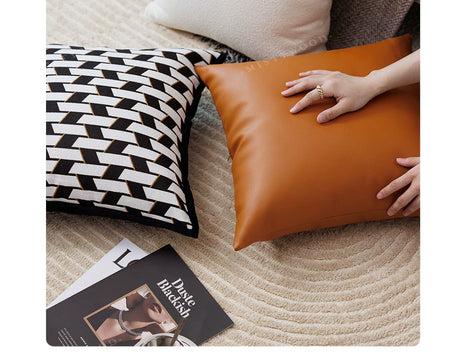 MISTYWOOD Black and White Abstract Pillow from MISTYWOOD