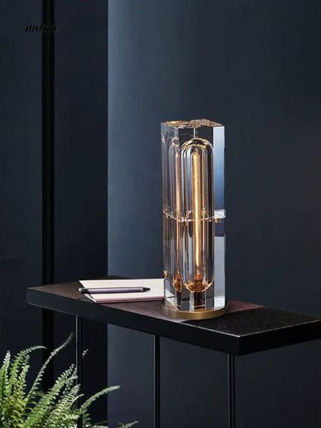 Glass Capsule Table Lamp from maija