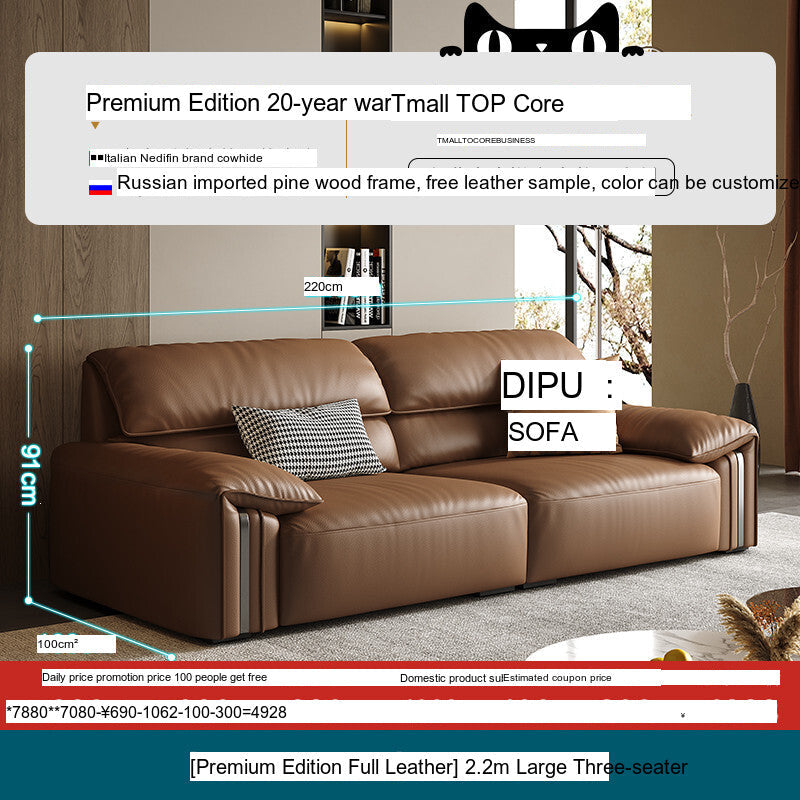 DIPU Kody Modern Retro Leather Sofa from DIPU