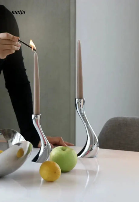 COLOURHUNTER Modern Metal Candle Holder from maija