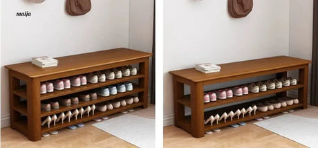 Evergreen Solid Wood Shoe Stool from maija