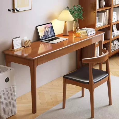 Pioneer Solid Wood Narrow Desk from maija