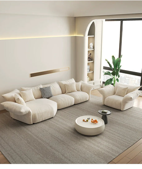 LATE AUTUMN Classic Cream Sofa with Elegant Details from LATE AUTUMN
