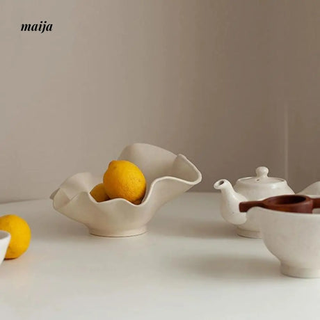 MUYE Wavy Cream Fruit Bowl from MUYE
