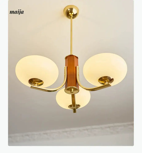 NANCY Solid Wood All-Copper Cream Wind Bedroom Lamp from NANCY