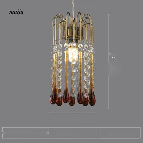 NANCY Crystal Chandelier Water Drop Lamp Retro Design from NANCY
