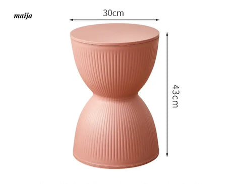 Pastel Hourglass Plastic Stool from Yishengtao
