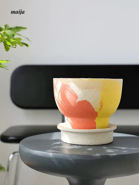 KERRY Handmade Abstract Colour Splash Flower Pot from maija