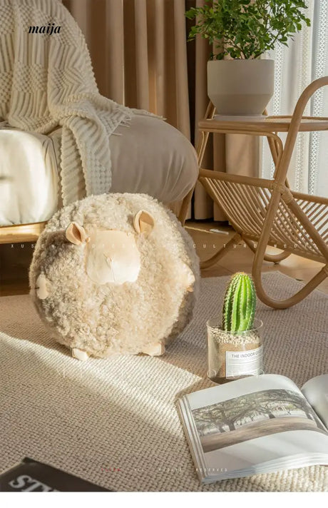 MISTYWOOD Cute Sheep Woolen Pillow for Sleep from MISTYWOOD