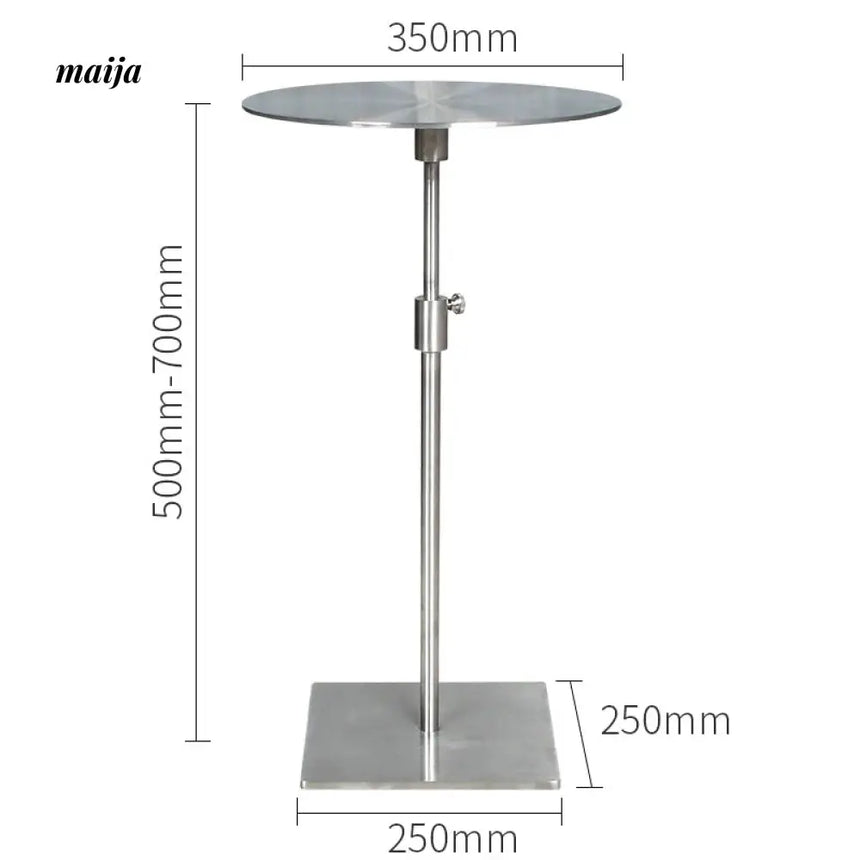 Compact Stainless Steel Side Table