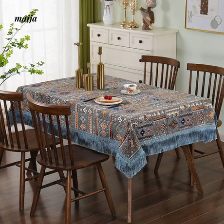 Geometric Vintage Tablecloth from maija