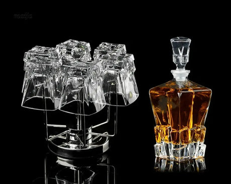 Glacial Whiskey Decanter and Glass Set from KEYHUAN