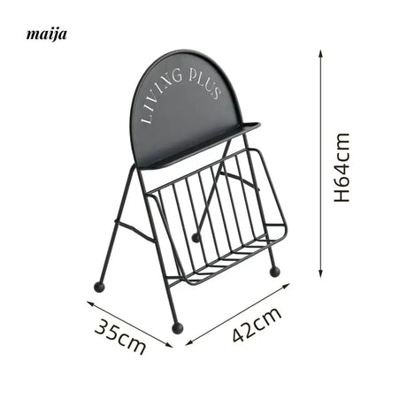 LIVINGPLUS Iron Folding Magazine Shelf from LIVINGPLUS