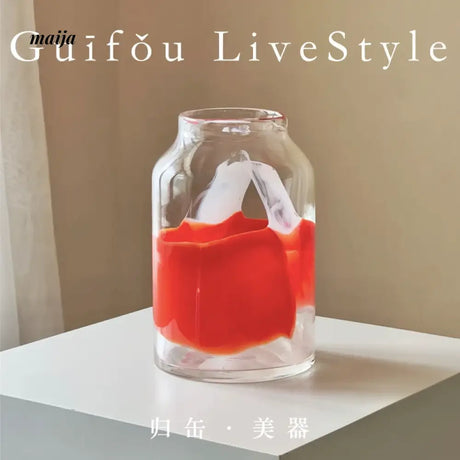 GUIFOU Large Colored Glass Vase from GUIFOU