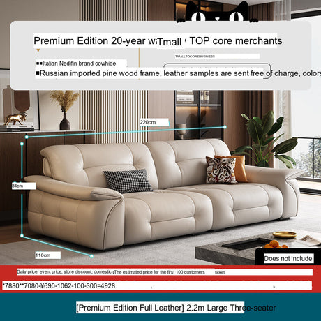 DIPU Nikolaj Cream Cowhide Sofa from DIPU