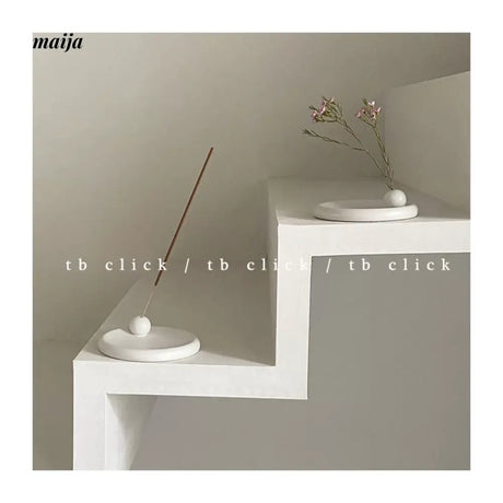 CLICK White Ceramic Incense Tray Nordic Design from CLICK