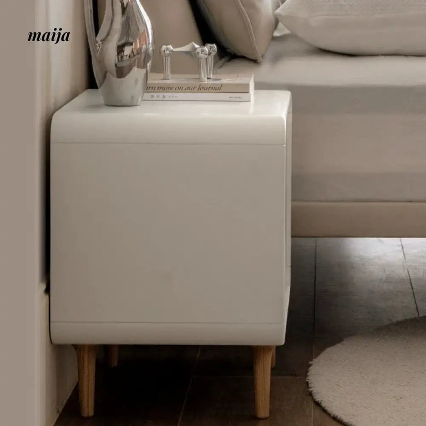 GENJI White Chocolate Bedside Table from GENJI