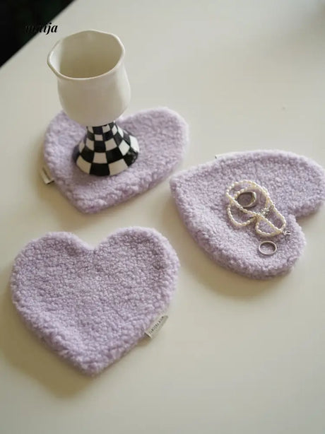 Fleece Heart Coaster from Wilde Früchte